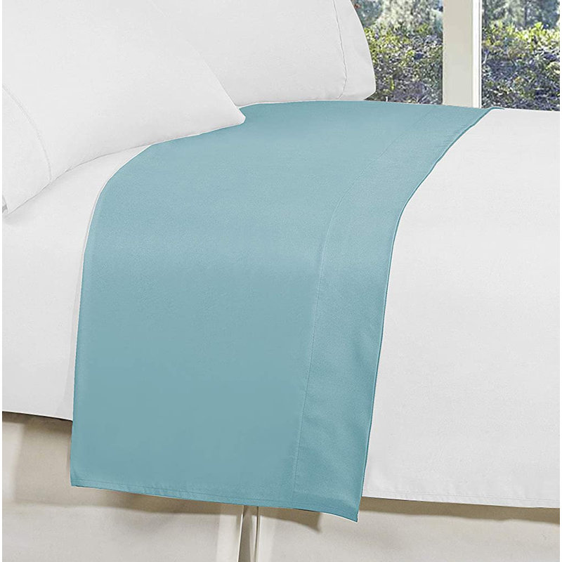 Microfiber Jersey Knit Flat Sheet, California King Flat Sheet, Cream