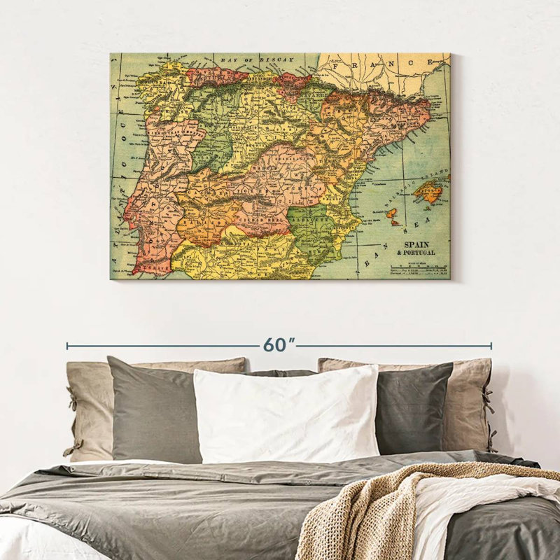 Espagne et Portugal Alwilda, H 32 po x l 48 po