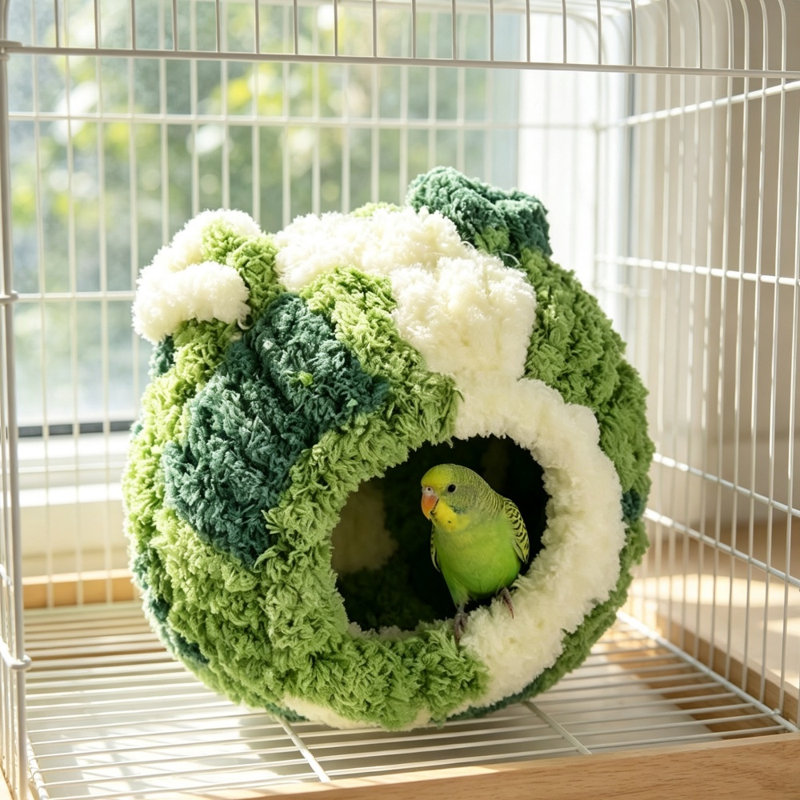 Nid d'oiseau rond Green Forest Fluffy