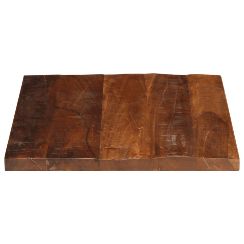 Table Top 50x2.5 Cm Square Solid Wood Reclaimed, 2.5cm H x 60cm W x 50cm D