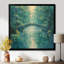 «Green Beige River Crossing Park Bridge II», reproduction d'art mural-1657663073-1657663077