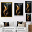 «Black and Gold Golden Minimalistic Line Art II», reproduction d'art murale abstraite-172768033-172768034