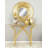 Derbyshire Metal Geometric Gold Console Table with Mirrored Glass Top
