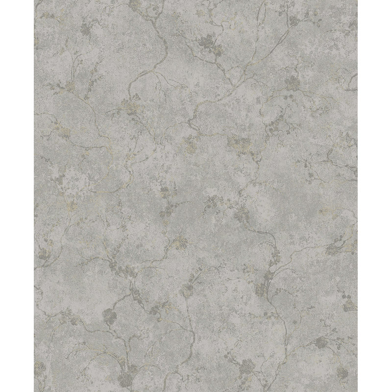 Metallic Wallpaper Roll, Gray