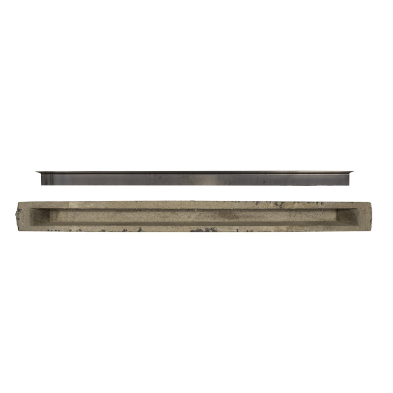 Natural Cut Stone Edge Non-Combustible Mantel Shelf, Dusk, 60"