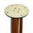 Modern Round Dining Table, 33.5" Sintered Stone Table With Wooden Leg & Gold Base, 2 - Person Kitchen Table For Small Space(Only The Negotiation Table)