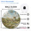 Horloge murale en verre 12 po