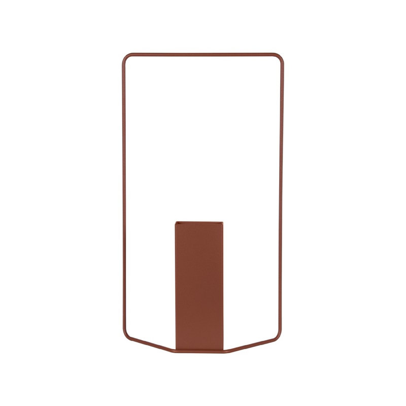Vase de plancher en acier Itac, Rouge ocre