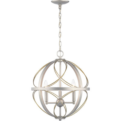 Lustre en forme de globe à 3 lumières Stacy