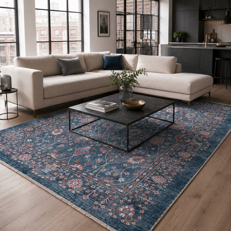 Geometric Cotton and Chenille Flatweave Area Rug, 200 x 300 cm