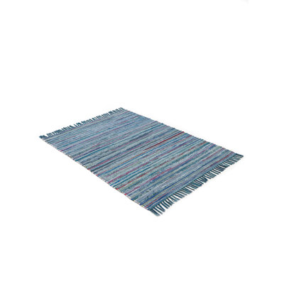 Chindi Hand Woven Kilim Blue Rug