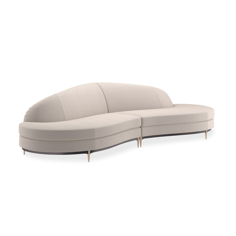 Threes Company Loveseat, Gray
