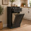 Armoire à poubelle inclinable 10 gallons, armoire à poubelle en bois pour cuisine et buanderie-113580077