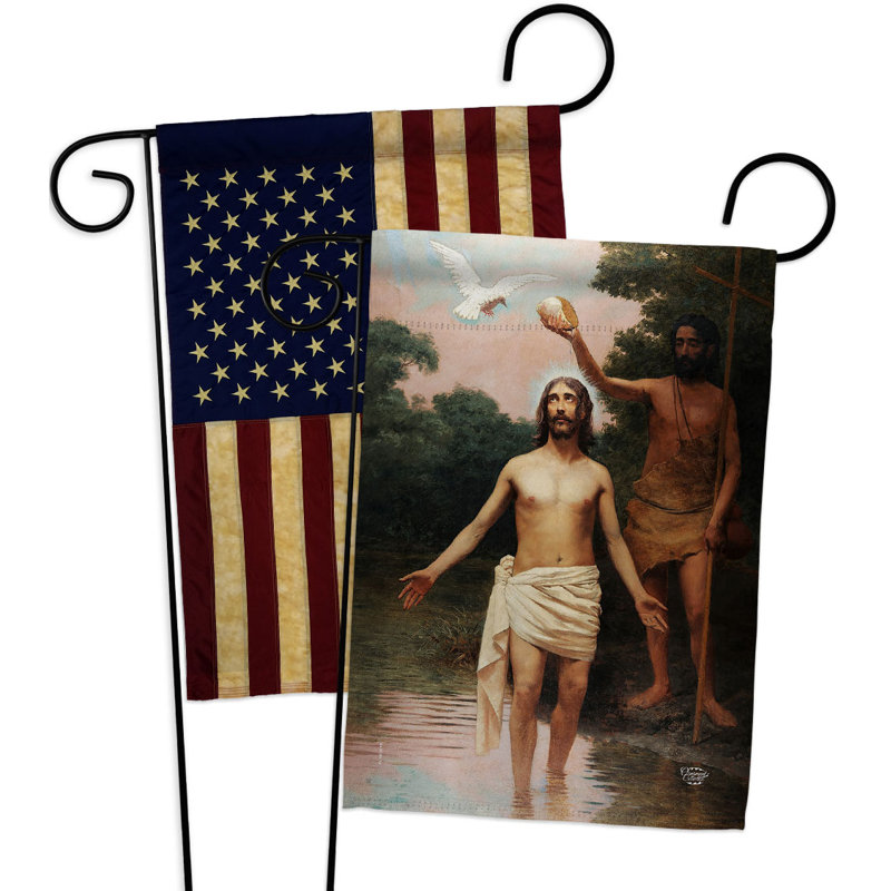 Drapeau de jardin 2 côtés en polyester 18,5 x 13 po