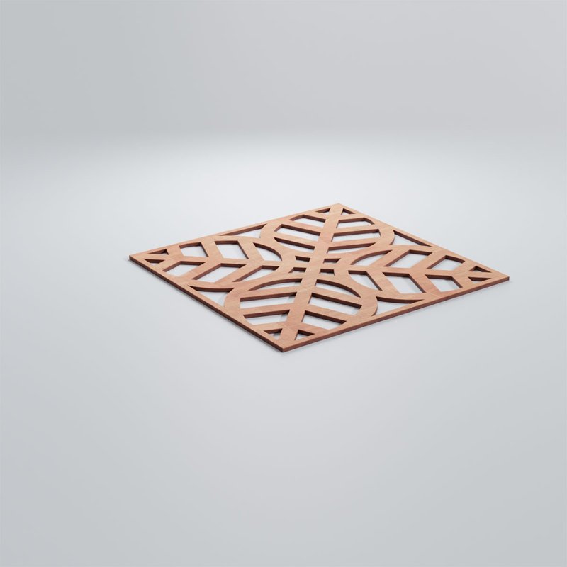 Panneaux muraux décoratifs en bois Garland, Chêne rouge, H 23 3/8 po x l 23 3/8 po x P 1/4 po