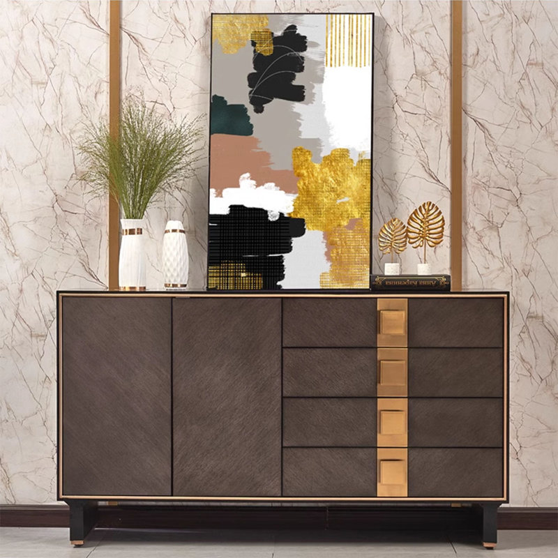 Armoire d'appoint moderne avec rangement et rangement, H 35,43 po x l 47,24 po x P 15,75 po