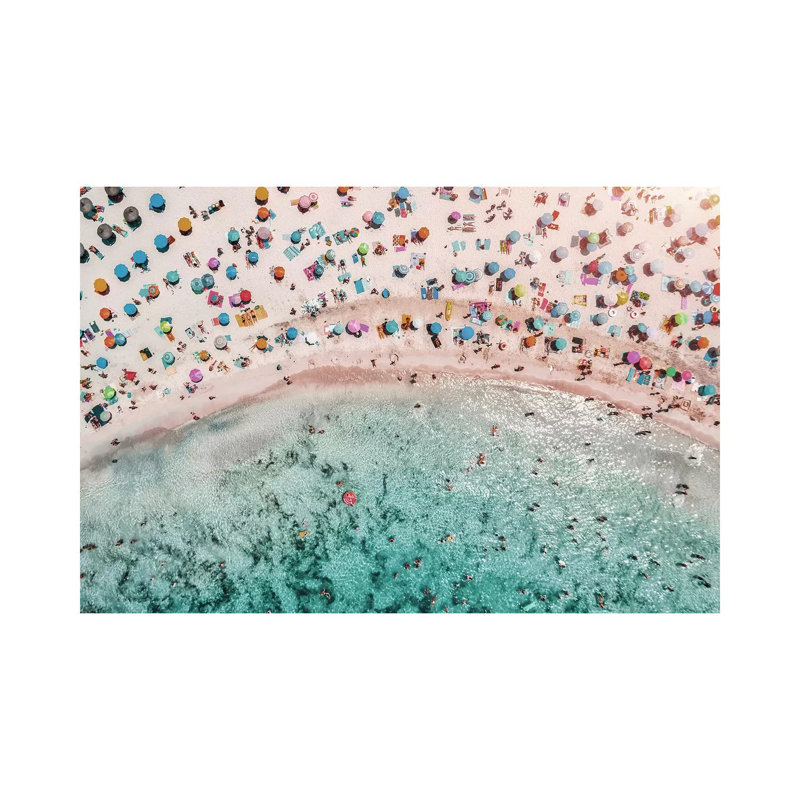 «Beachy» par Honeymoon Hotel - impression, Pas de tapis, H 26 po x l 40 po x 1,5 po, Toile tendue
