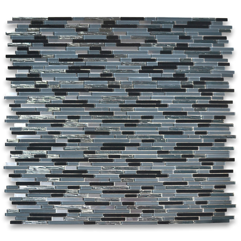Carreau de mosaïque linéaire en marbre 12 po x 12 po pour mur et plancher