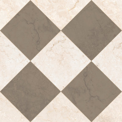 Tavari Checkerboard 10X10 Botticino And Bronze