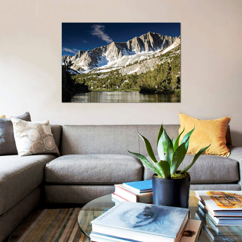 «River with Mountain Range», reproduction de photo sur toile, H 8 po x l 12 po x P 0,75 po, Toile tendue, Pas de tapis