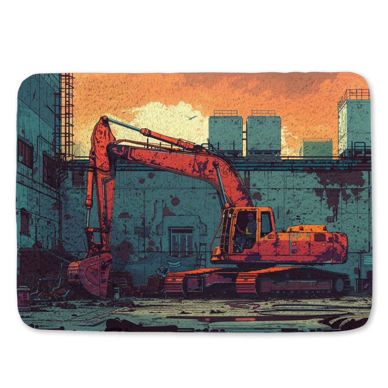Fabrication de tapis de bain Excavator, L 17 po x L 24 po