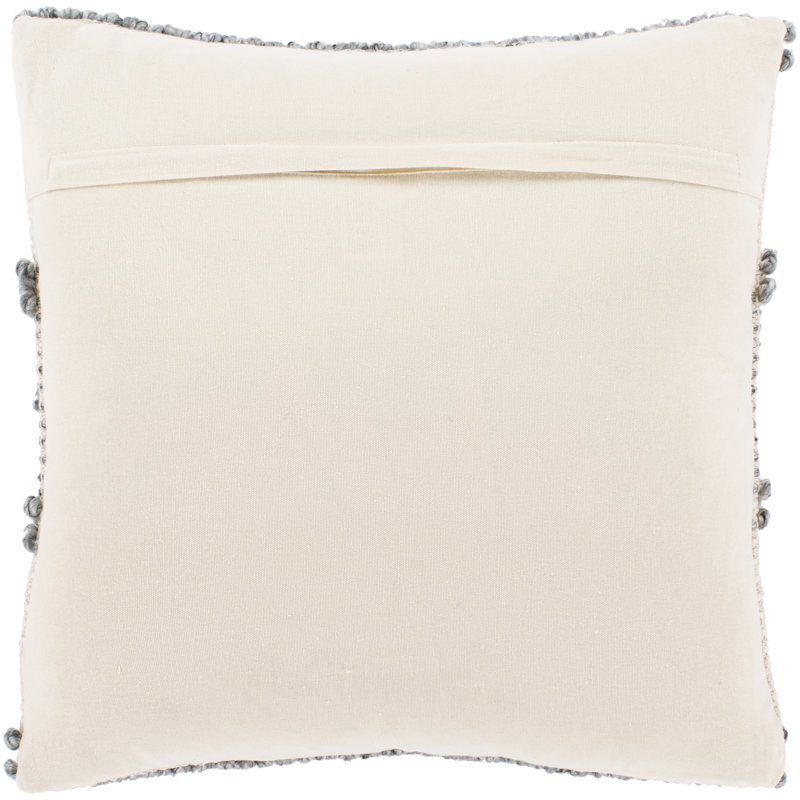 Anders 18" Square Wool Cotton Polyester Accent Pillow