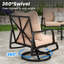 Chaises berçantes en métal durables, conception pivotante moderne pour patio et balcon