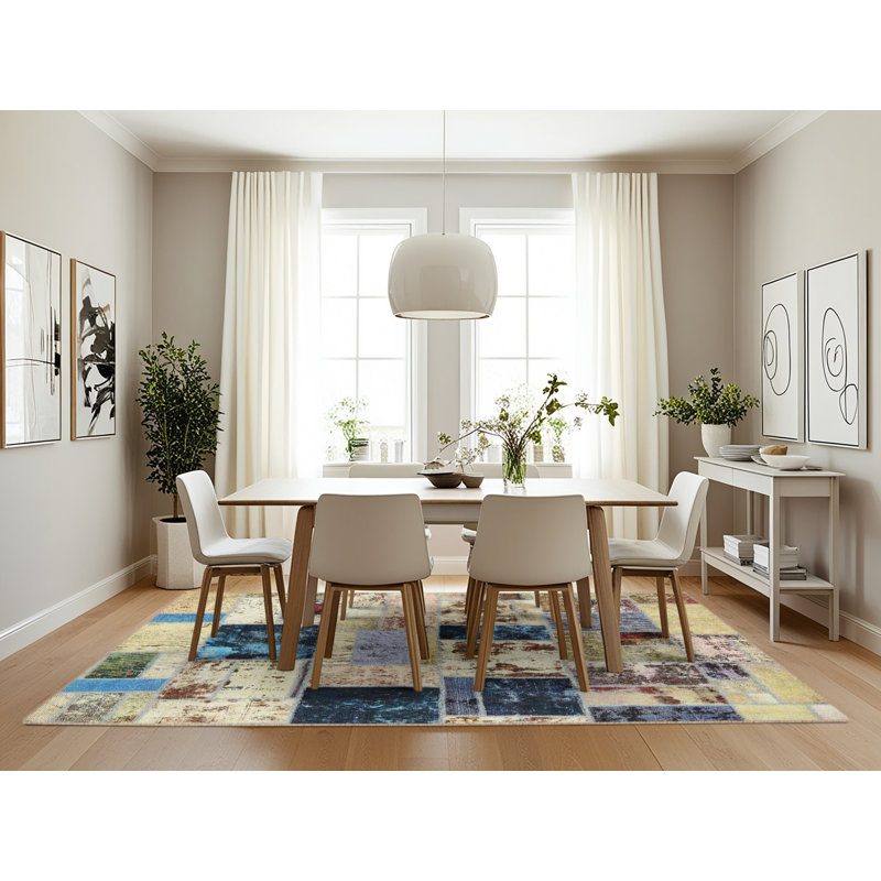 Abstract Indoor Rug, Rectangle 7' x 10'