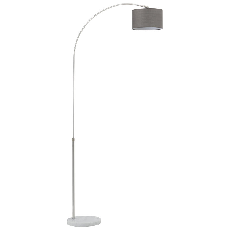 186cm Silver Arched Floor Lamp