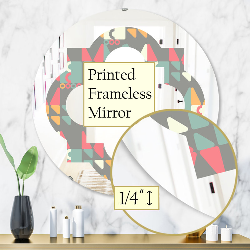 Miroir mural éclectique Quatrefoil, H 31,5 po x l po