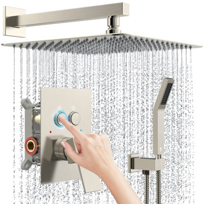 Système de douche avec inverseur à bouton-poussoir