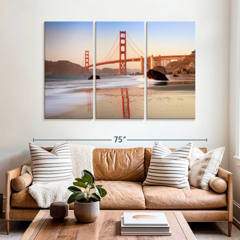Plage de Sebbie près de Golden Gate, H 42 po x l 65 po