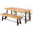 Wood Picnic - Contemporary Outdoor Table And Bench Finish Robust Metal Support