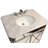 Benton Collection 32 Inch Traditional Freestanding Mirrored Silver Leaf Austell Bathroom Vanity, Single Sink, Carrara Marble Top, Fully Assembled