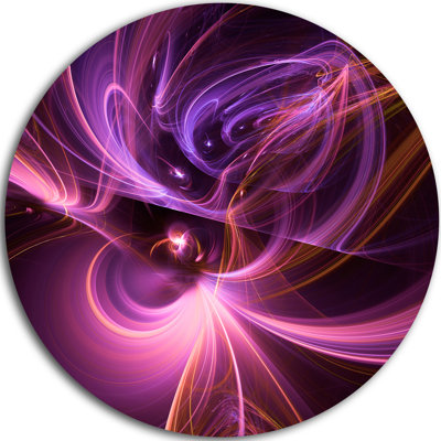 «Purple Fractal Light Art in Dark», impression sur métal