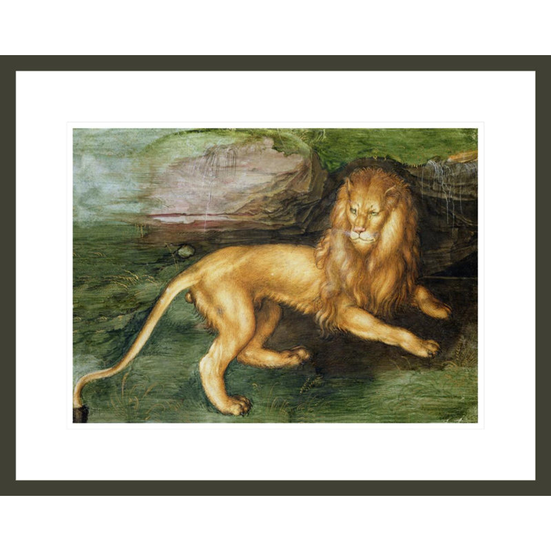 Lion (avec papier sur papier) par Albrecht Dürer, impression numérique sur toile, H 17,4 po x l 21,75 po