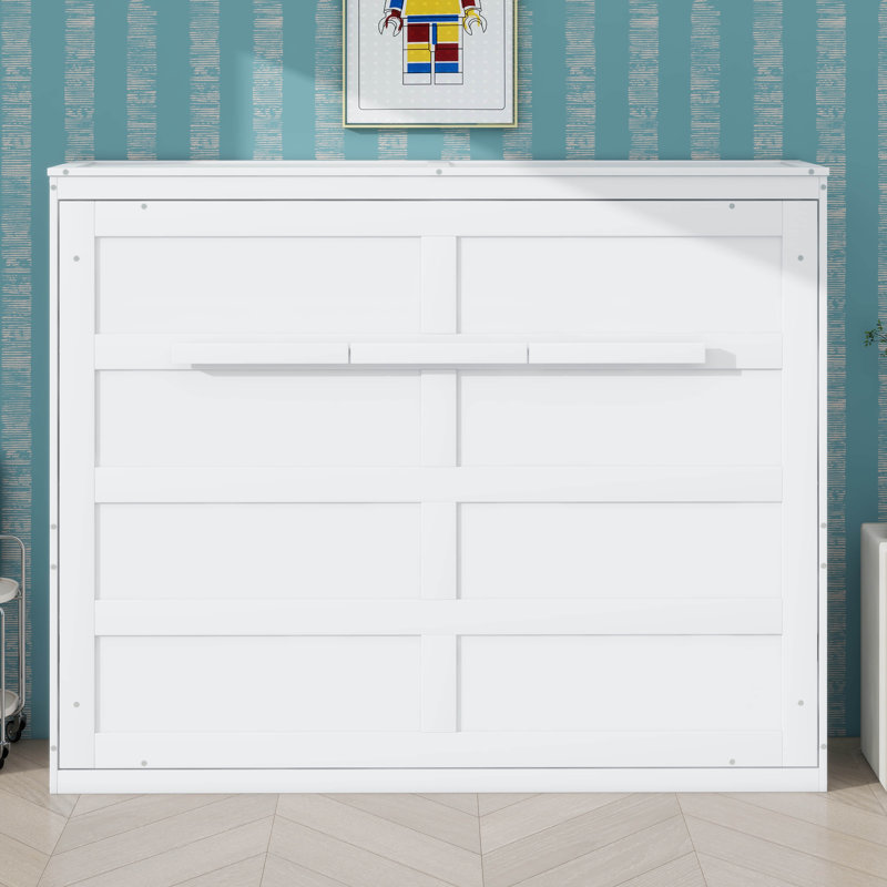 Lit escamotable double pleine grandeur, Double, Blanc