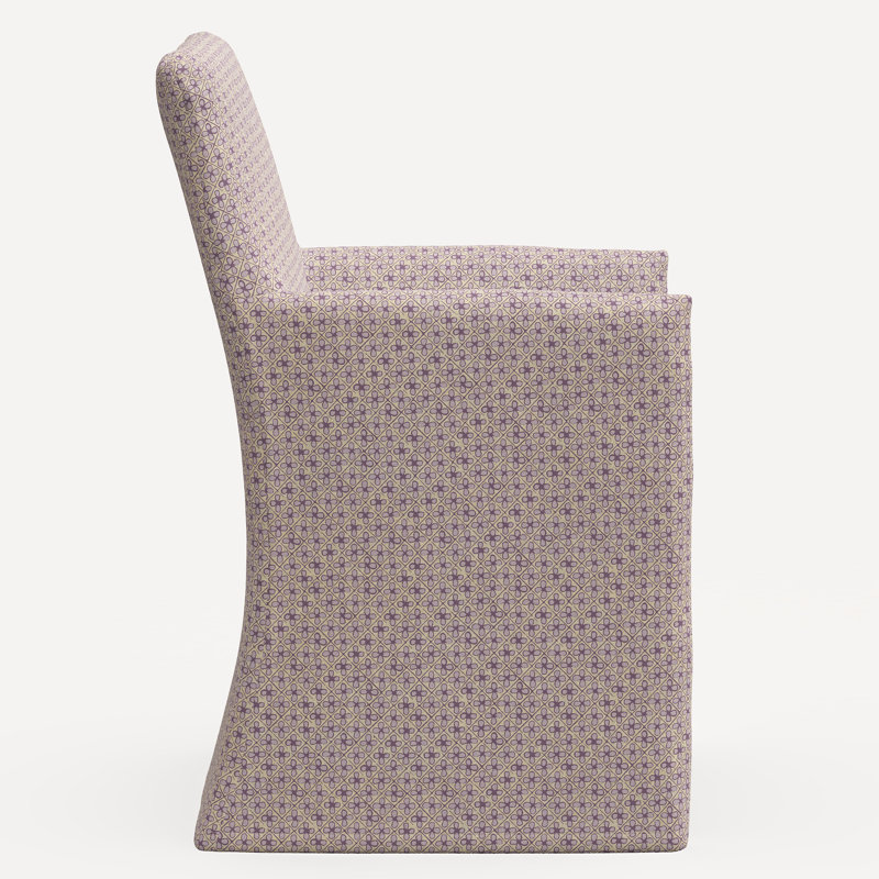 Rekha Slipcover Dining Chair, Jr Aalap Lavender Geometric