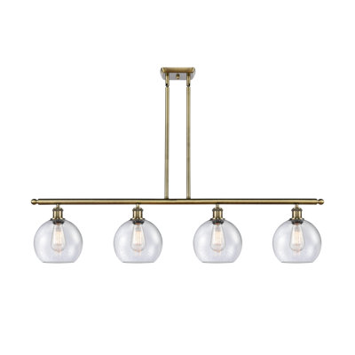 Luminaire suspendu linéaire à 4 lumières pour îlot de cuisine Gillihan