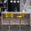 Tabouret de bar pivotant rembourré en velours, ensemble de 2-1318140026