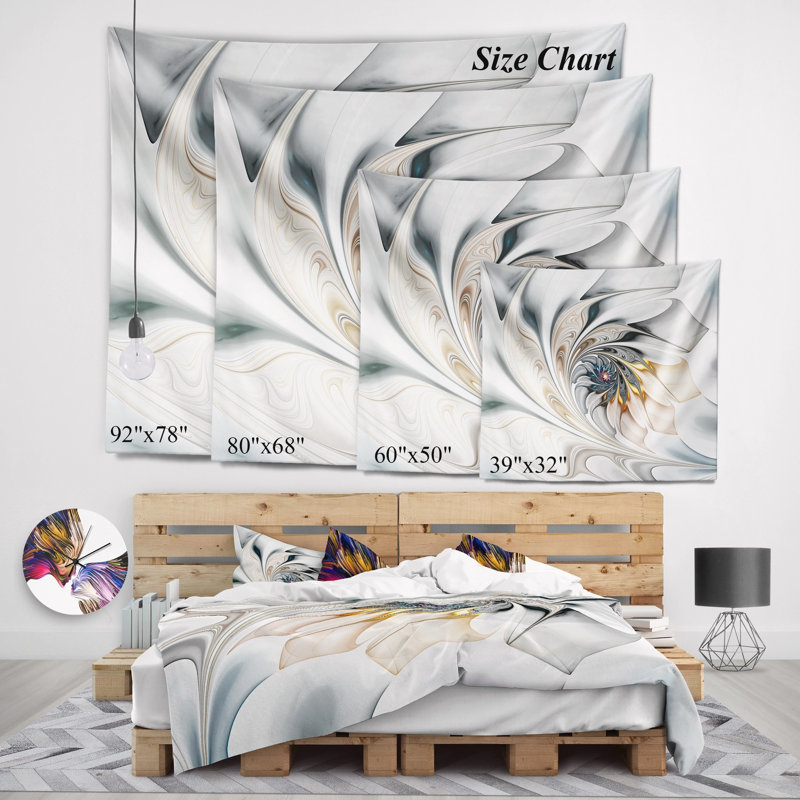 Tapisserie marocaine en polyester de couleur terre cuite, H 32 po x l 39 po