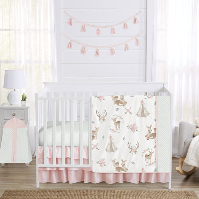 Sweet Jojo Designs DeerFloral-Crib-4