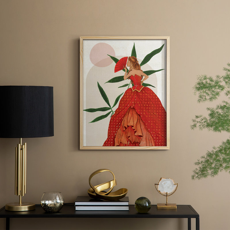 "Vestido Rojo II", Naturel, H 11 po x l 9 po
