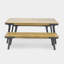1 DINING TABLE+2 DINING BENCHES