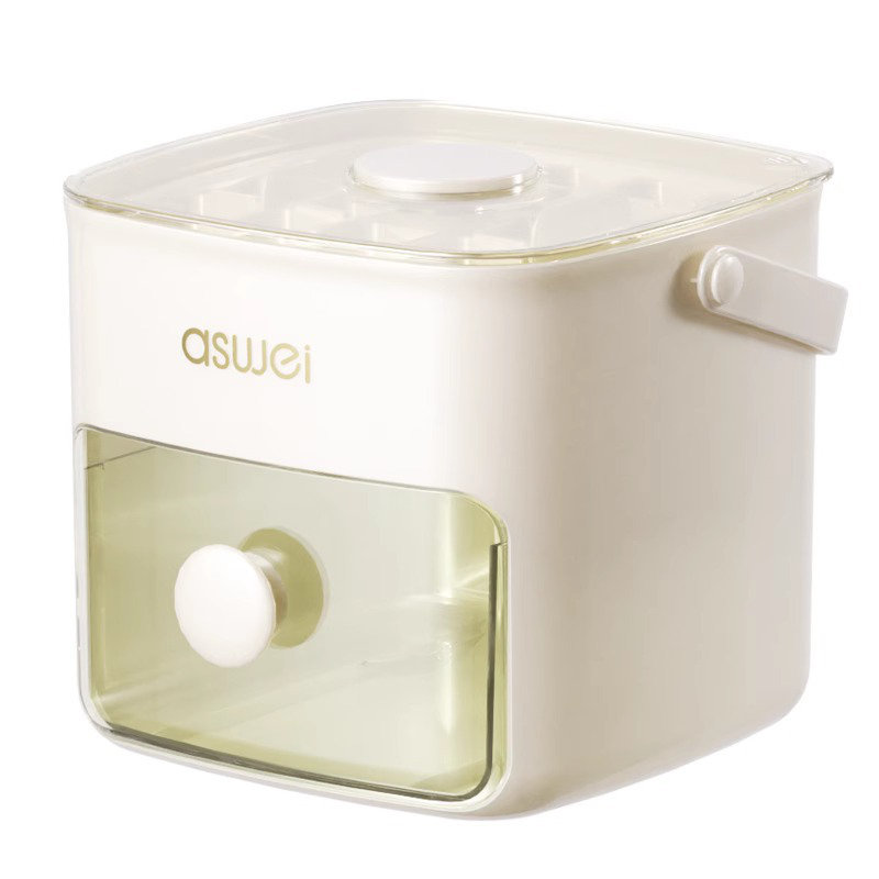 Plateau à glaçons de qualité alimentaire, machine à glaçons de grande capacité avec boîte de rangement, moule à glace de type presse pour congélateur, utilisation domestique - blanc