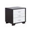 White And Black Bedroom Nightstand With 3 Functional Storage Drawers For An Inviting