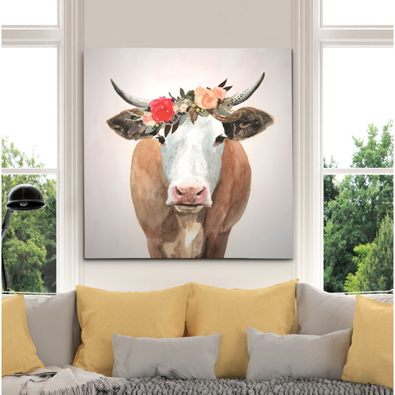 « spring on the farm ii », peinture, H 40 po x l 40 po x P 1,5 po, Toile tendue