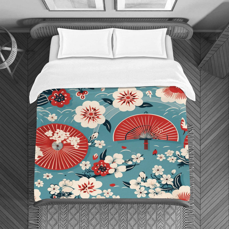 Polyester Floral Duvet Cover, Queen Duvet Cover