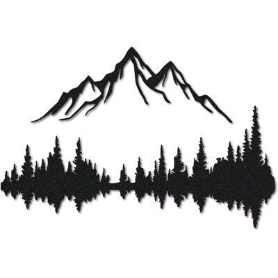 Metal Wall Art - Mountain & Forest Metal Wall Decor