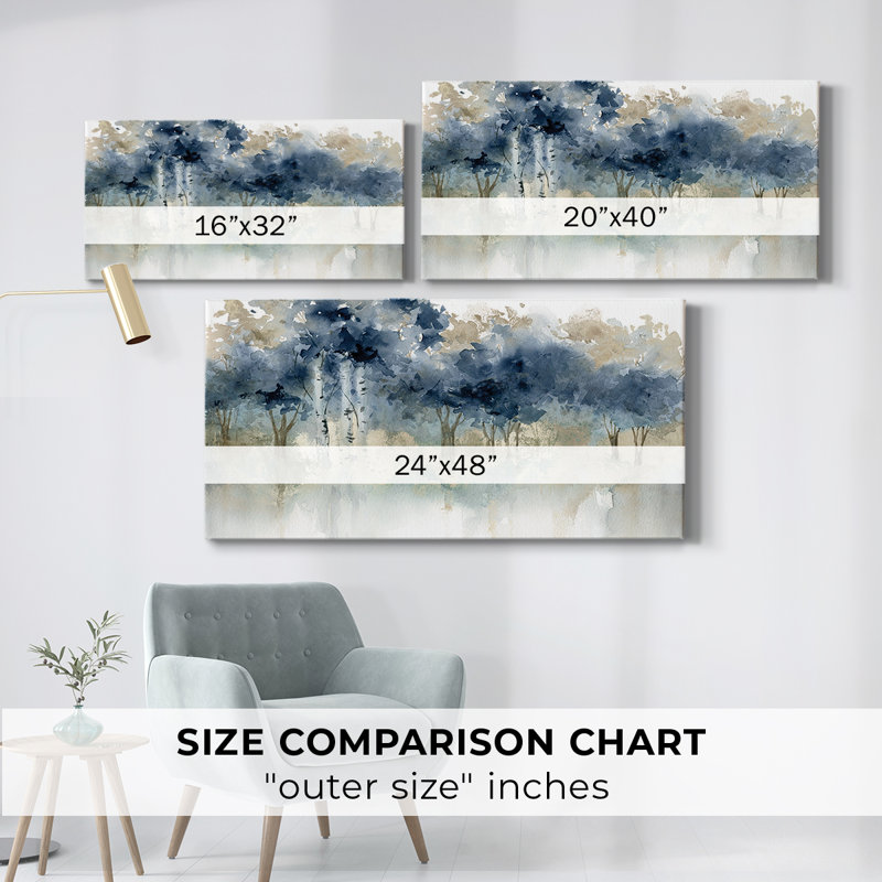 Waters Edge I- Gallery Wrapped Canvas -Ready to Hang, 24" H x 48" W